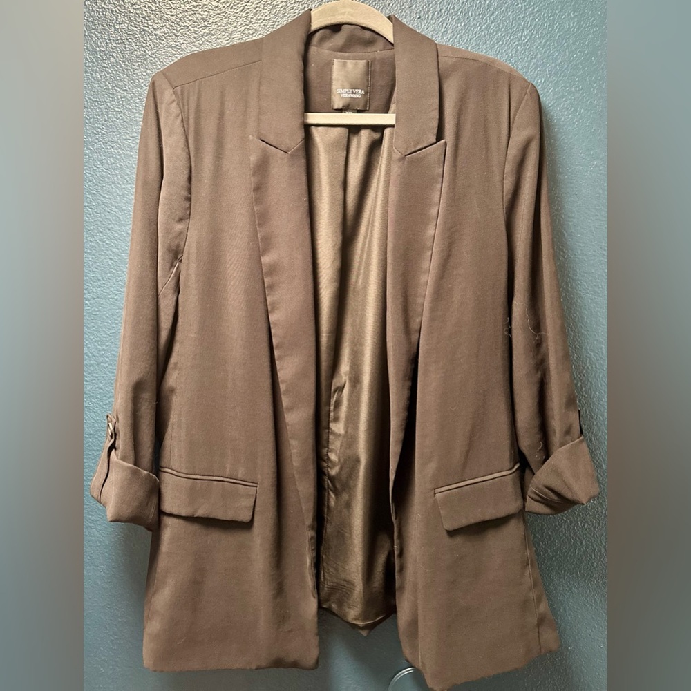 Simply Vera Vera Wang Roll-Tab Relaxed Blazer